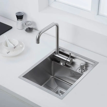 Small Kitchen Sink 45x35cm Matte Black with Tap