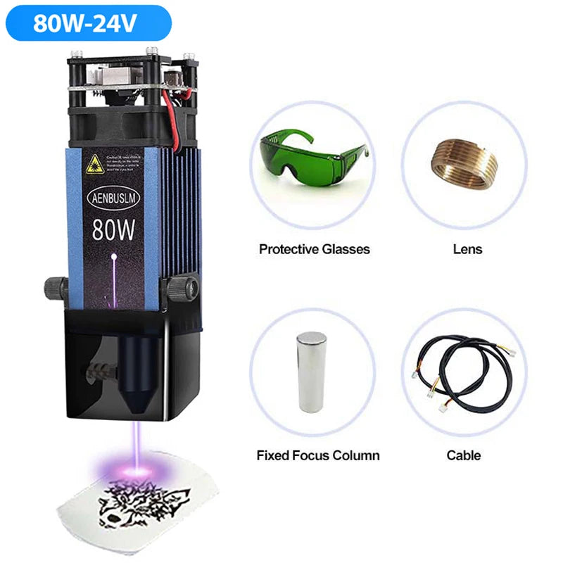 80W 24V Industrial Laser Module for CNC Engraving
