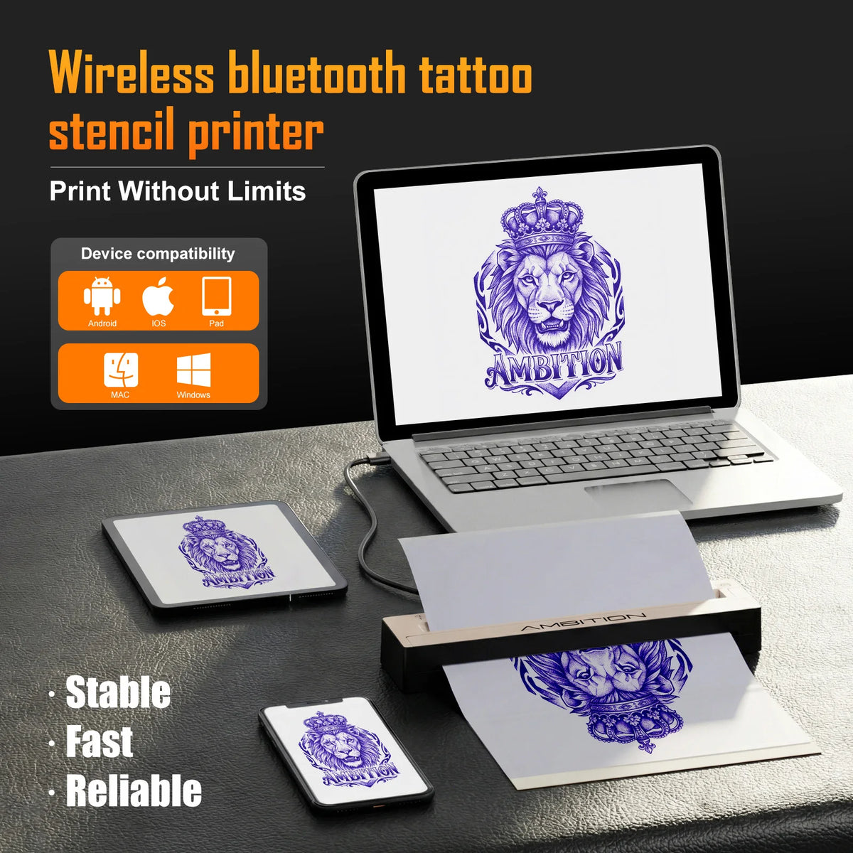 Bluetooth Wireless Tattoo Stencil Transfer Printer