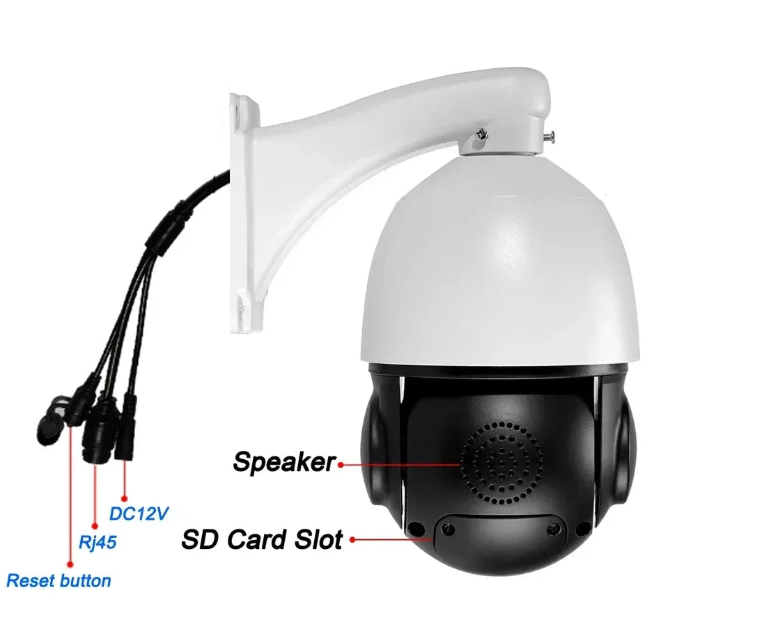 8MP 4K PTZ Surveillance Camera 360° Tracking
