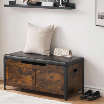 Retro Storage Chest Ottoman Bench Bedroom & Entryway
