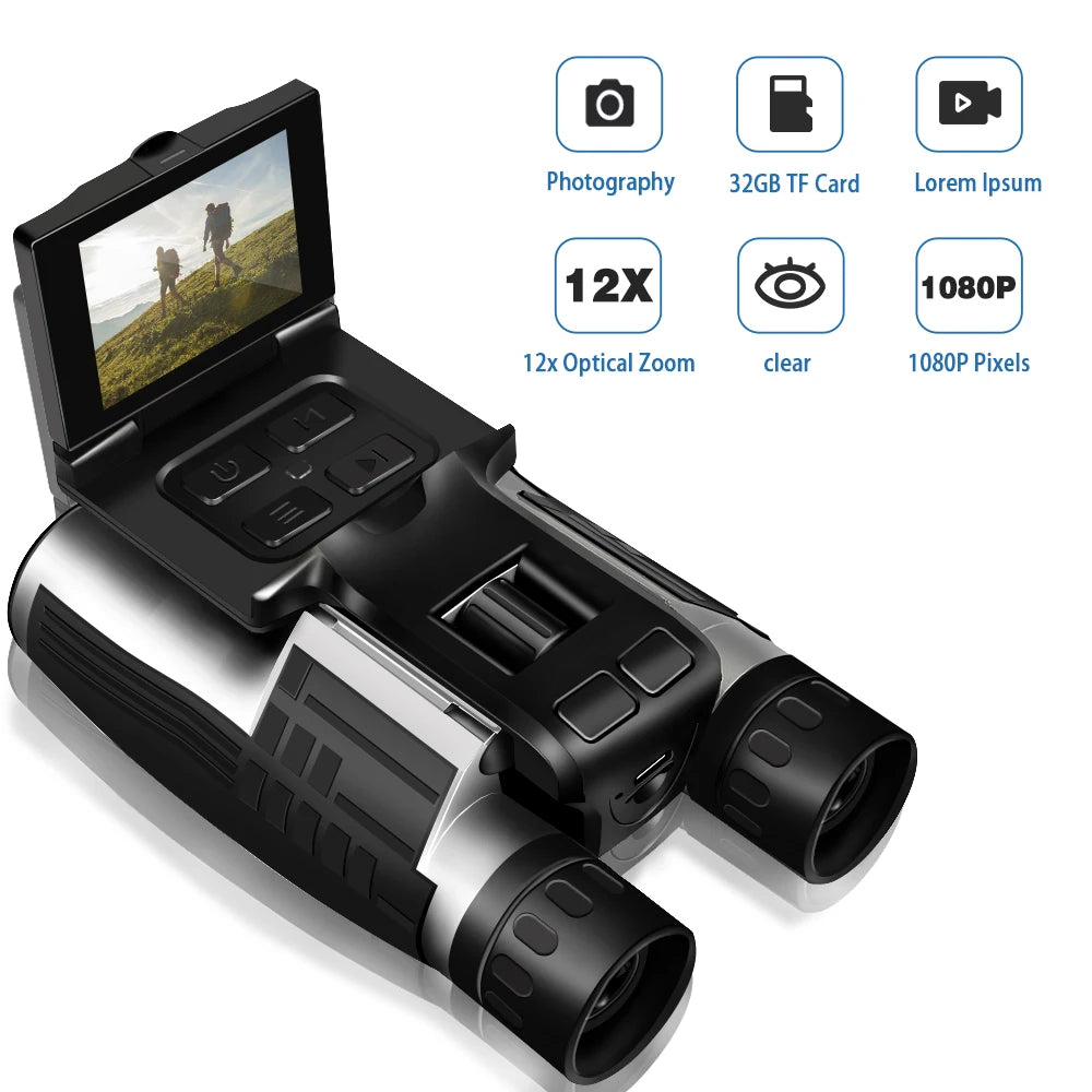 Portable Wildlife Binocular Camera 32G TF Included