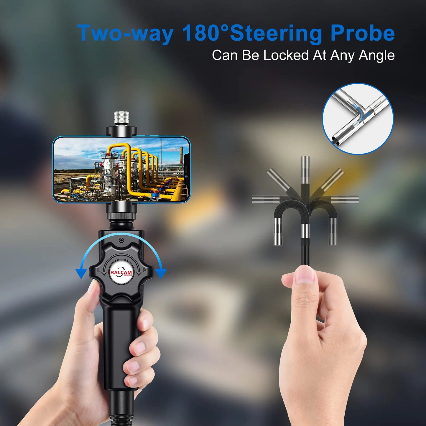5.5mm 2m Two-Way Articulating Borescope Inspection Camera