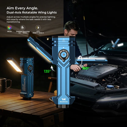 USB Rechargeable 3200LM Multifunctional Work Light for Camping