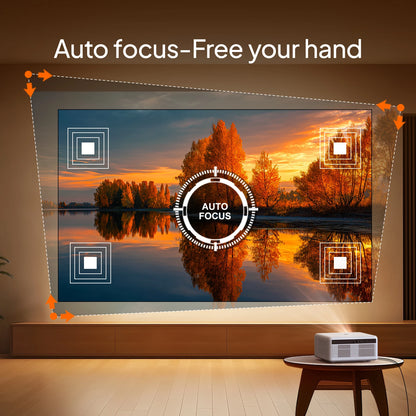 Portable Smart Projector 1080p 4K Support WiFi 6
