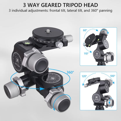 Professional Tripod Head with Arca Swiss Pan Adjustment