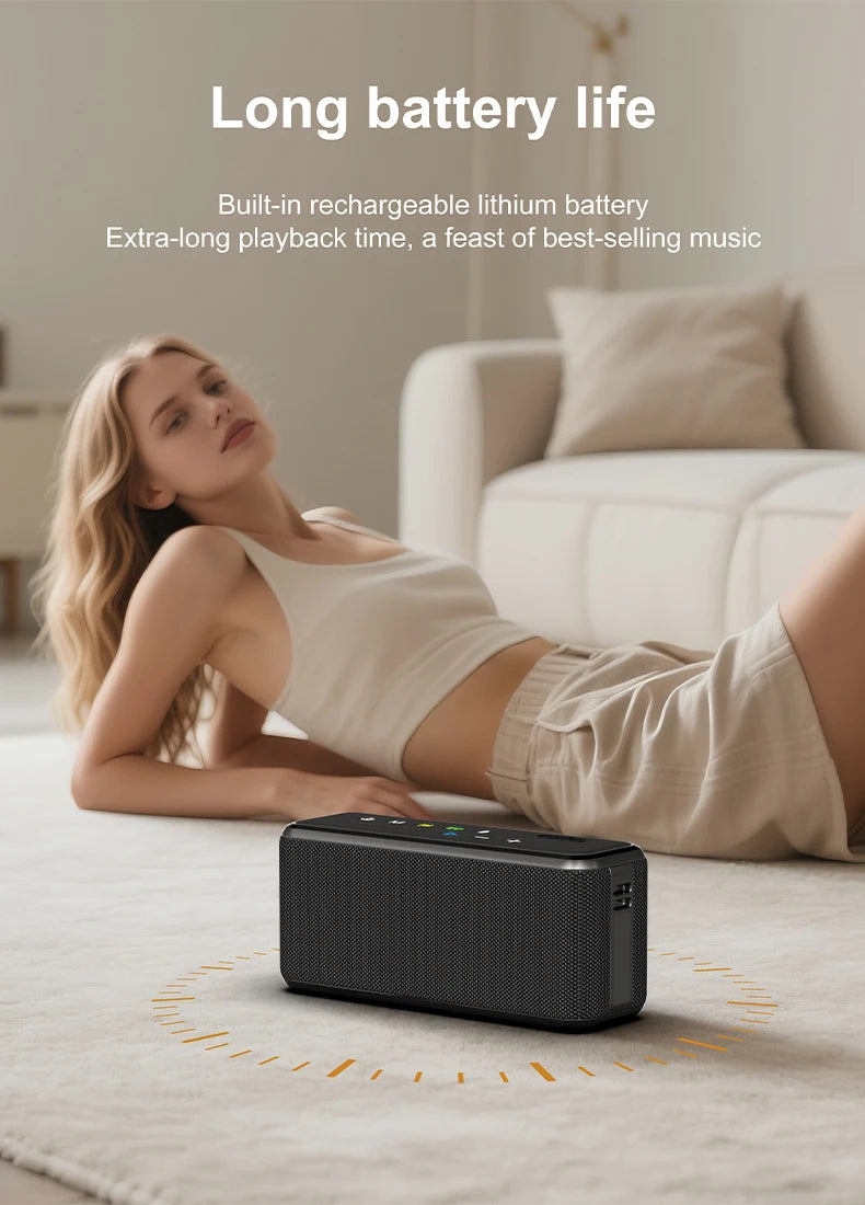 Portable 100W Bluetooth Speaker with Subwoofer and 20000mAh Battery