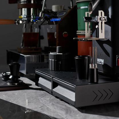 Double-Drawer Espresso Knock Box Coffee Organizer