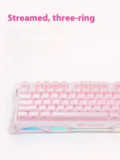 Blue Gaming Keyboard Wired/Bluetooth RGB Mechanical