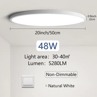 White Smart LED Ceiling Light 50cm Neutral White Fixture