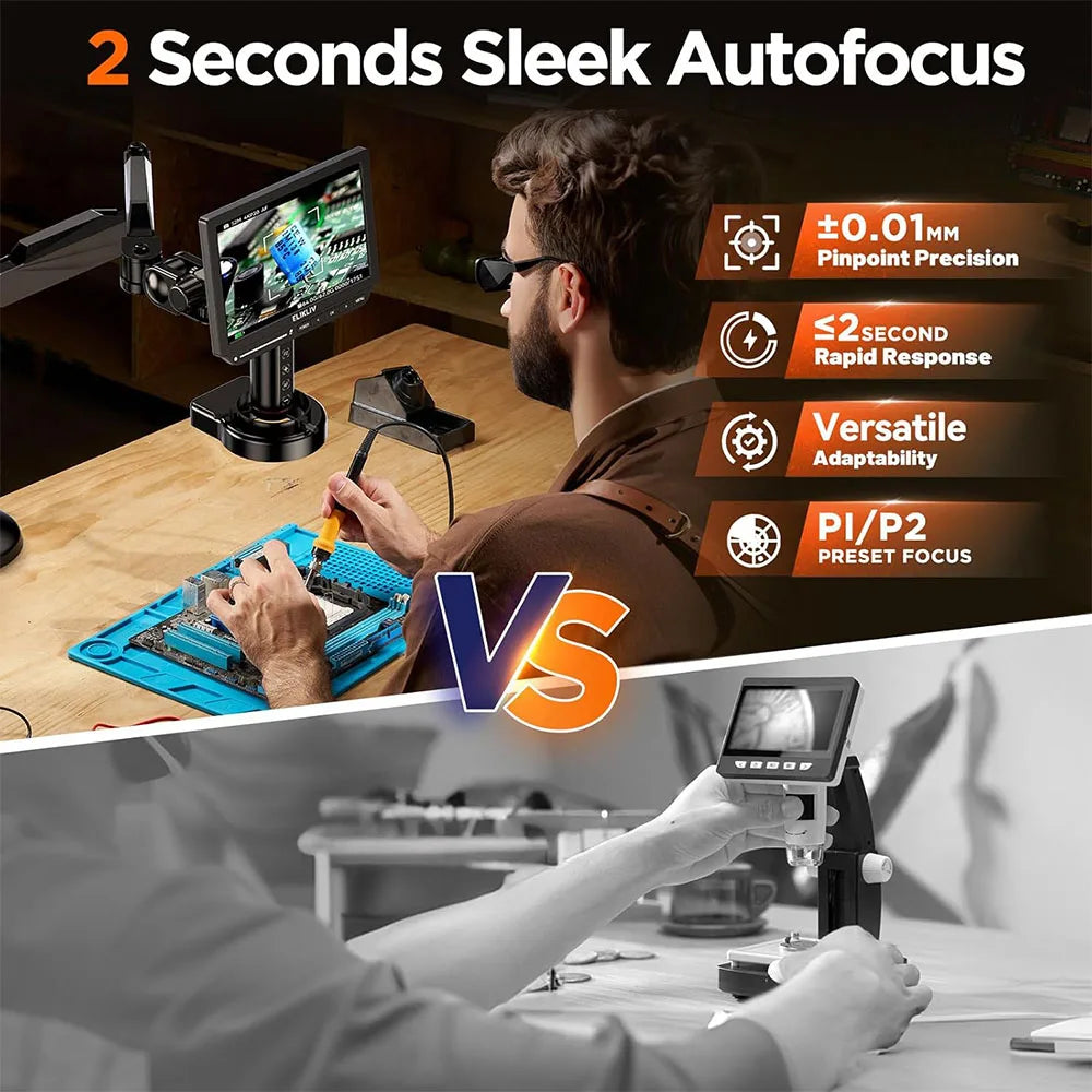 10.1 4K HDMI Autofocus Soldering Microscope 2000X