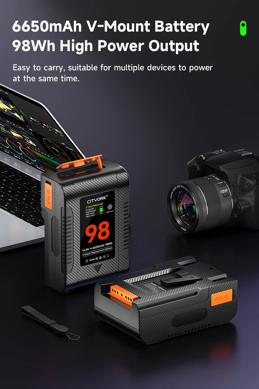 6650mAh V Mount Battery PD 65W Fast Charge