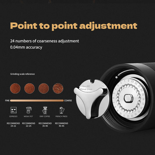 Portable Manual Coffee Grinder with Adjustable Grind Control