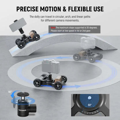 Motorized Camera Slider Dolly with App Control