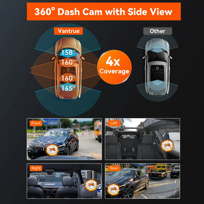 N5 4-Camera Car Dash Cam 2.7K HD