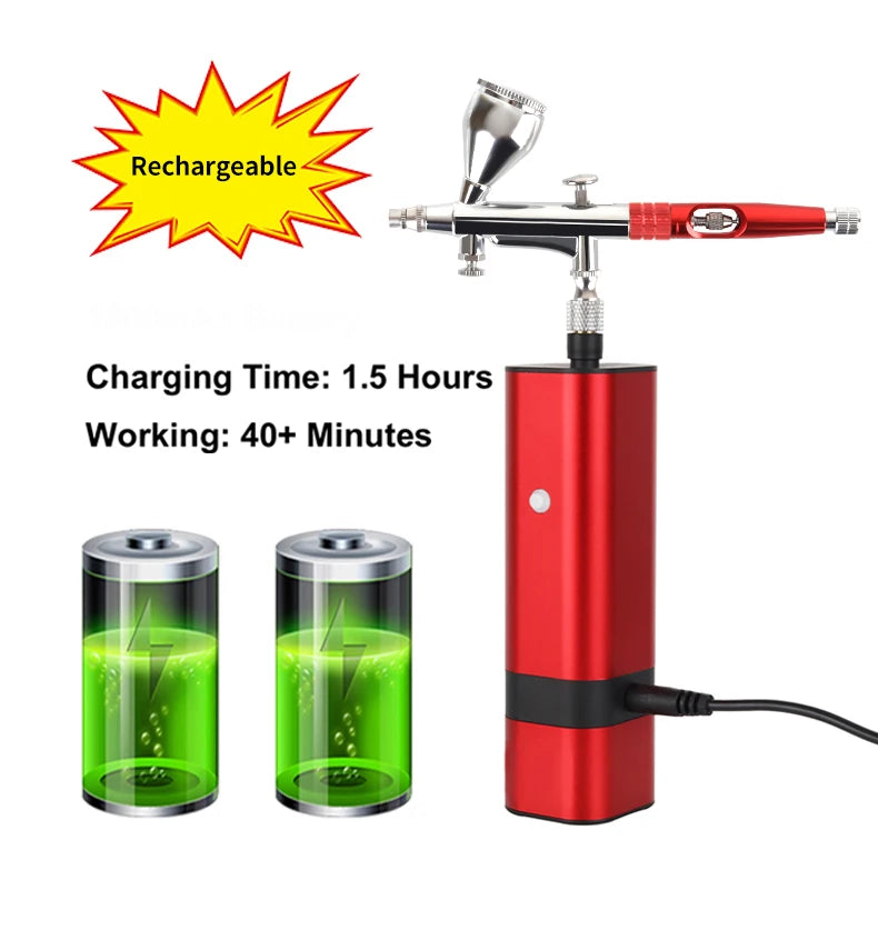 Portable Airbrush Compressor Kit for Cake Nail & Tattoo Art
