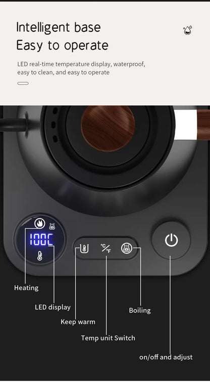 1200W Smart Gooseneck Kettle with Temperature Control