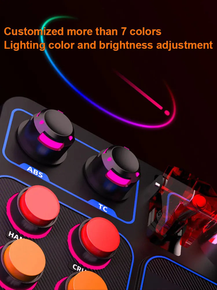 Control Box Simulation Simulator Racing Control Box with 30 Programmable Buttons RGB Panel ...