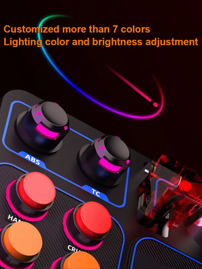 Simulator Racing Control Box with 30 Programmable Buttons RGB Panel