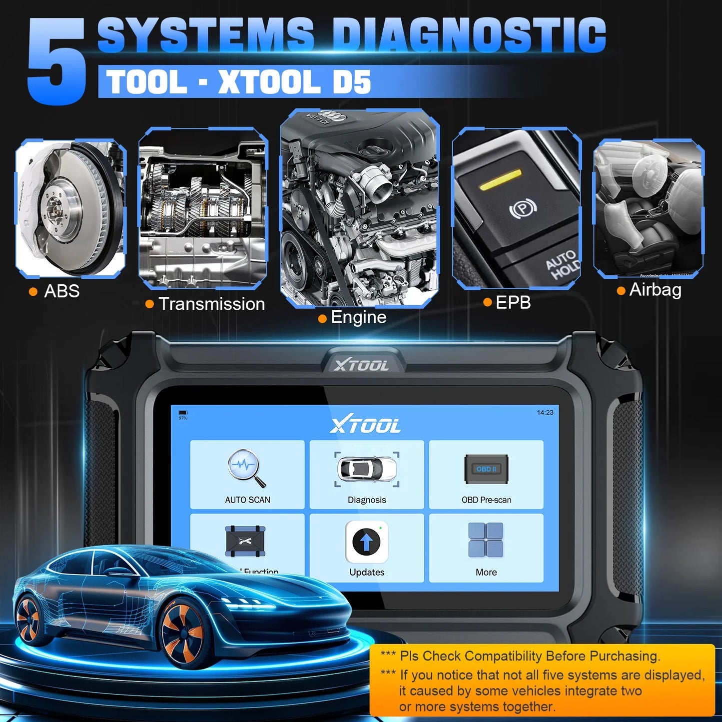 Smart Automotive Diagnostic Scanner with ABS and Engine Reset