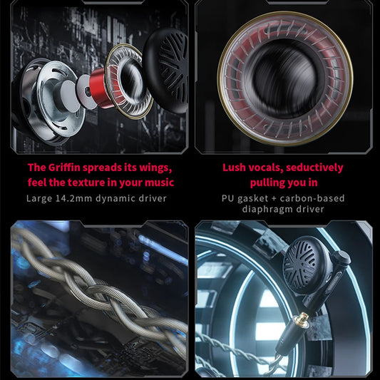 Hi Res Earbuds with Carbon Dynamic Driver 1DD