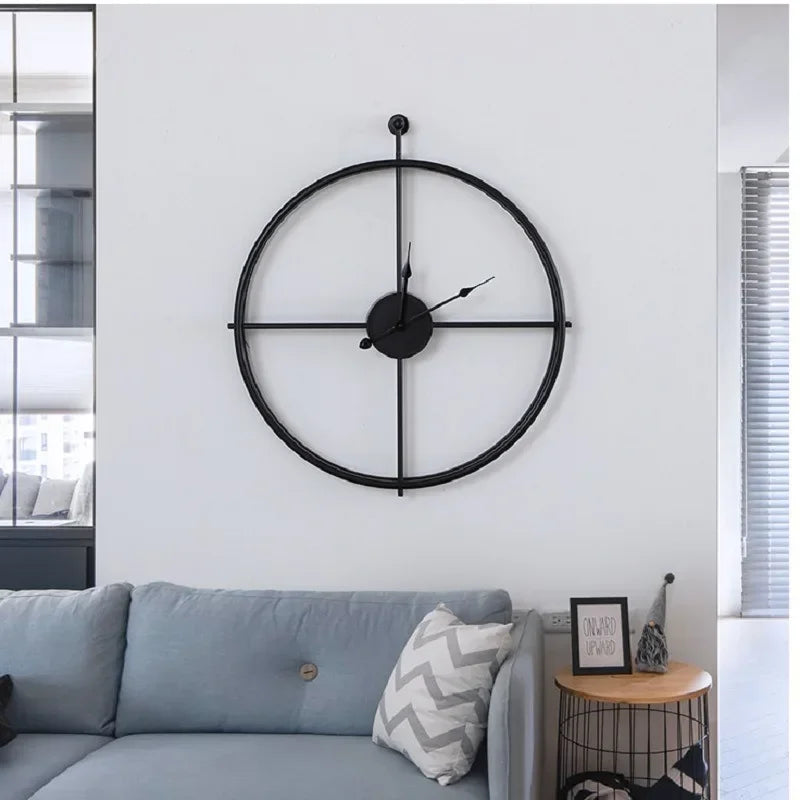 55cm Modern Wall Clock European Style Home Decor Black 55cm