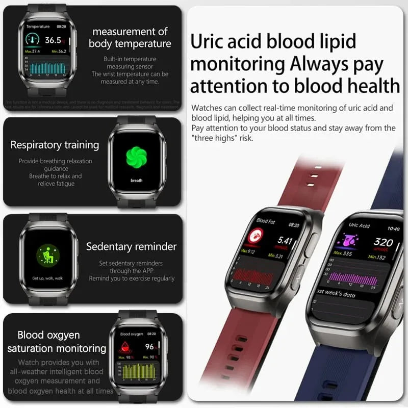 Smart Watch with Air Pump Blood Pressure Monitor