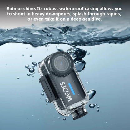 4K Waterproof Action Camera 30m WiFi Stabilized Black