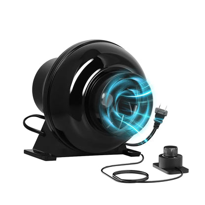 4 Inch Inline Duct Ventilation Fan with Speed Controller