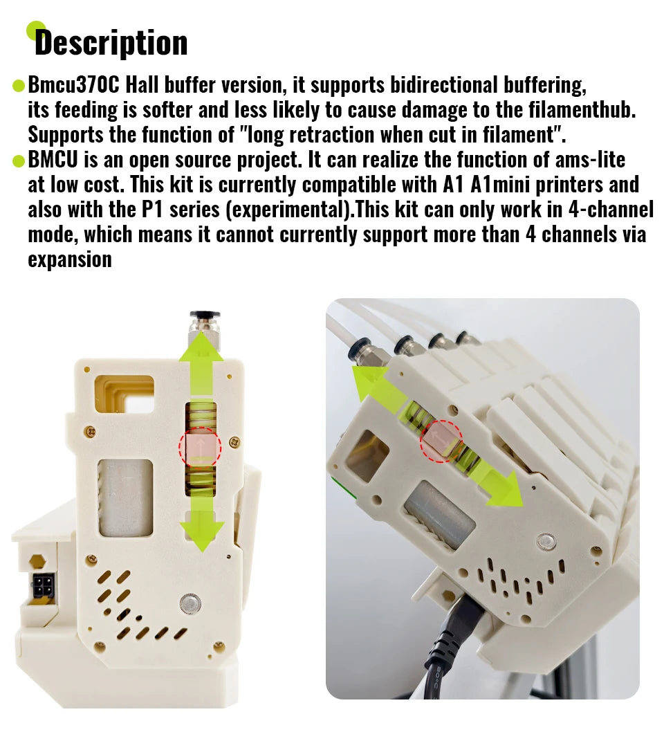 Auto Refill System BMCU 370C AMS Lite for A1 3D-Printer