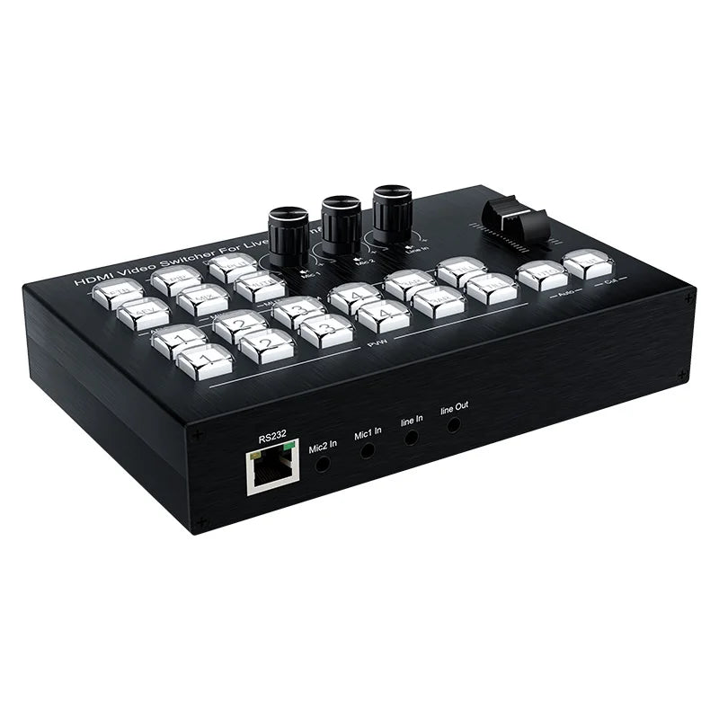 4-Channel HDMI Video Mixer Switcher with 1080p Live Streaming