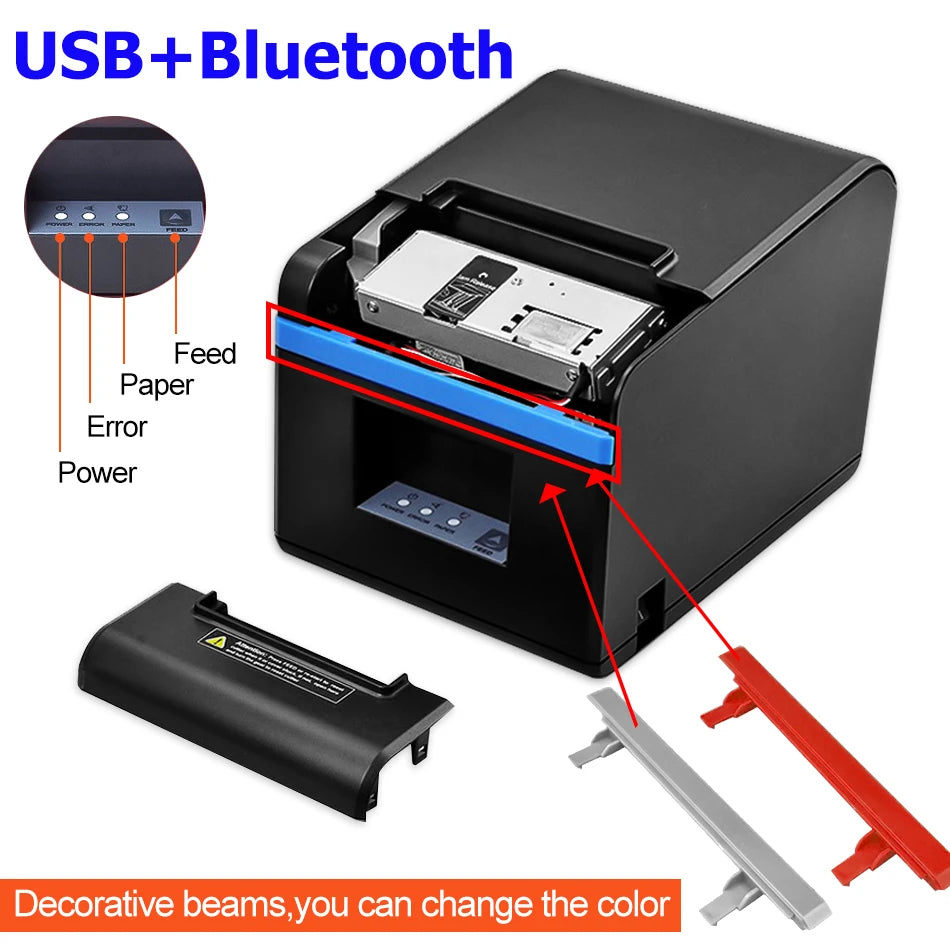 Wireless Thermal Receipt Printer 80mm USB/Bluetooth