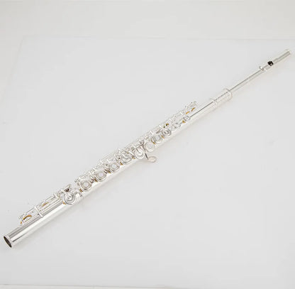 Silver Plated Open Hole C Flute with Case