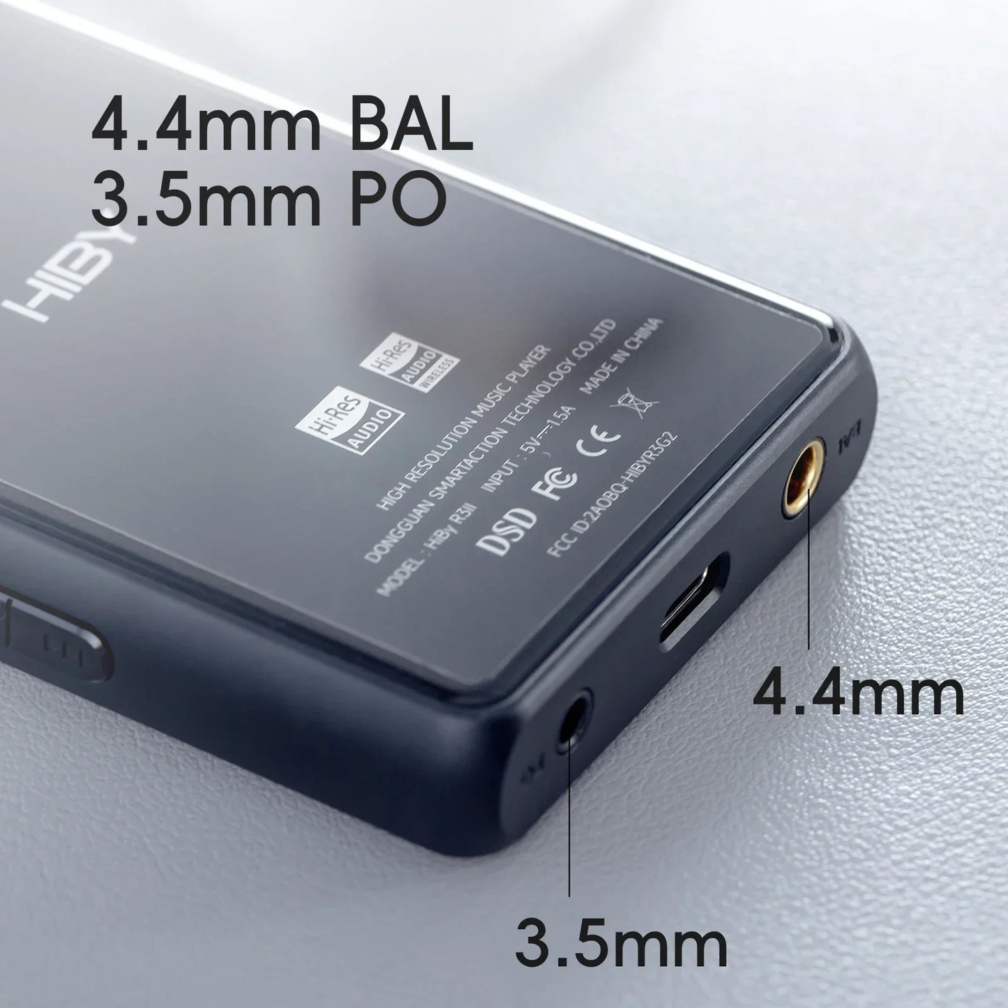 Black Hi-Res Music Player with USB DAC Support