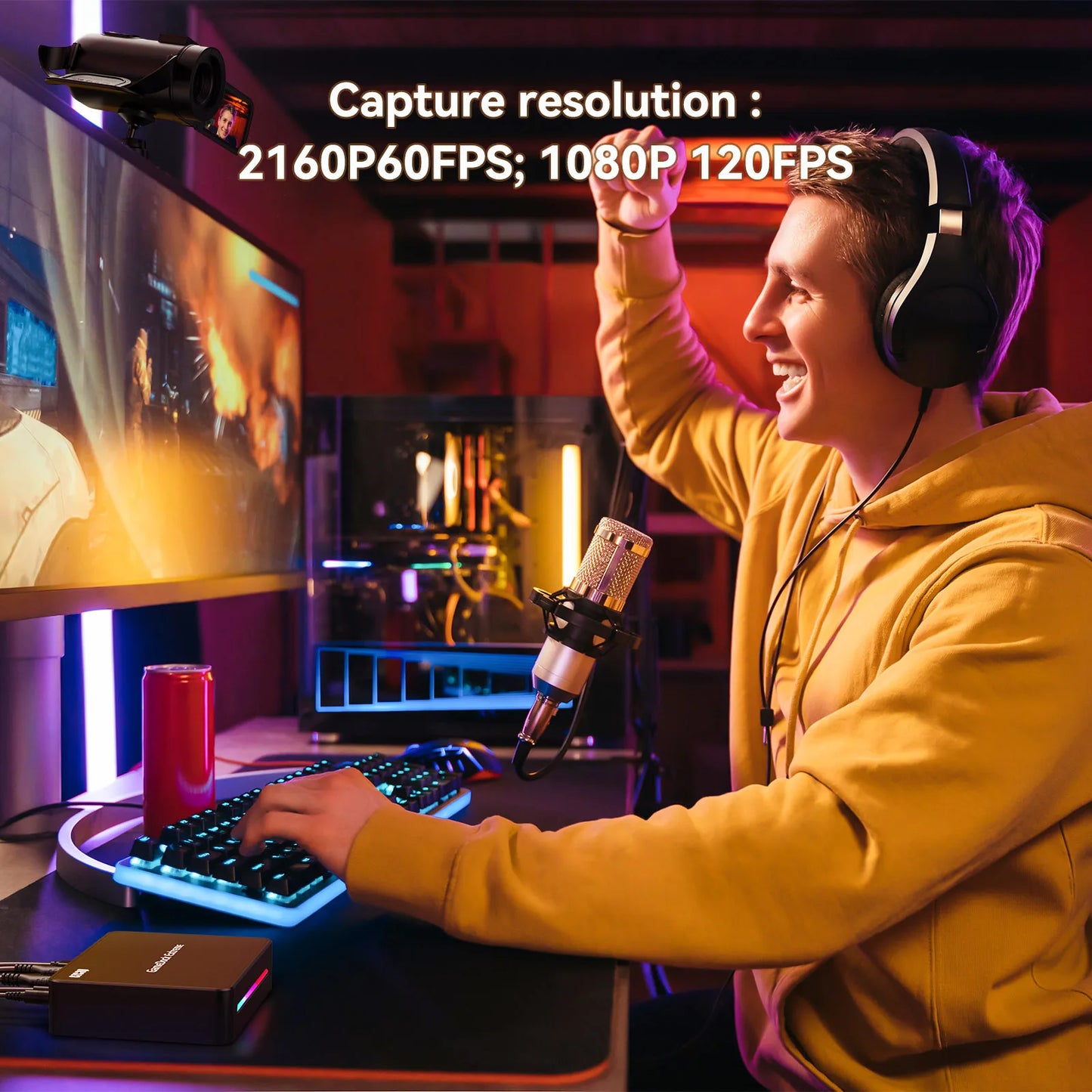 4K 60fps HDMI USB Video Capture Card for Streaming