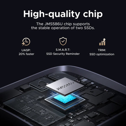 Dual-Bay M.2 SSD Enclosure with 4TB Storage Support