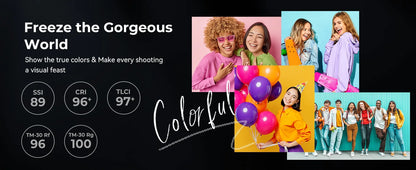 Portable RGB Video Light with APP Control and Colour Filters