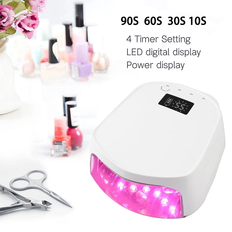 Rechargeable UV LED Nail Dryer Metallic Reflector Base