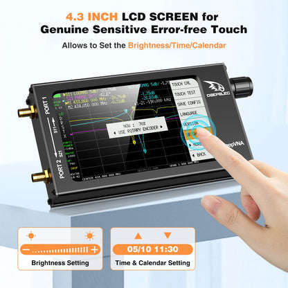 4.3" Portable Antenna Analyzer 10k–1.5GHz with SWR Meter