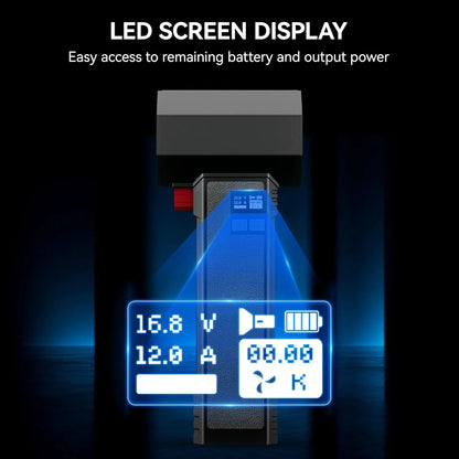 Powerful Handheld Turbo Fan with LED Light 64mm Brushless Motor