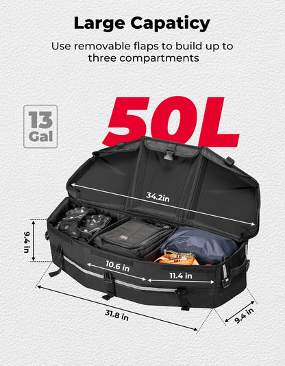 Heavy-Duty Rear Storage Bag for UTV/ATV Vehicles