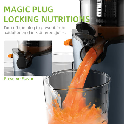 Cold Press Juicer 200W Wide Chute Slow Masticating Extractor