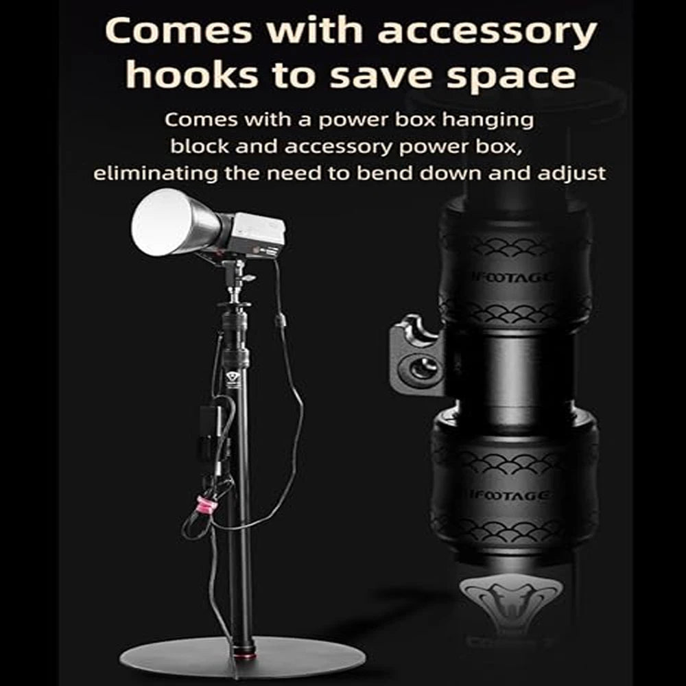 79 Inch Camera Monopod Light Stand with Round Base 2-Pack