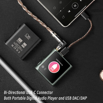 Portable HiFi USB DAC Music Player with Case Red Black