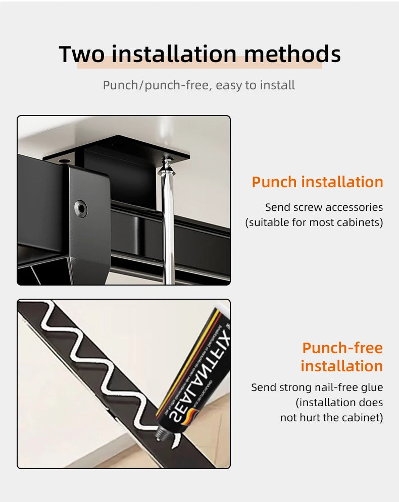 455mm Aluminum Pull-Out Pants Rack Soft-Close Rail