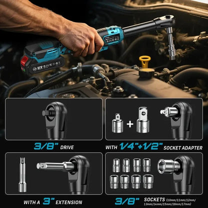 Rechargeable 3/8" Electric Wrench for Car Repairs