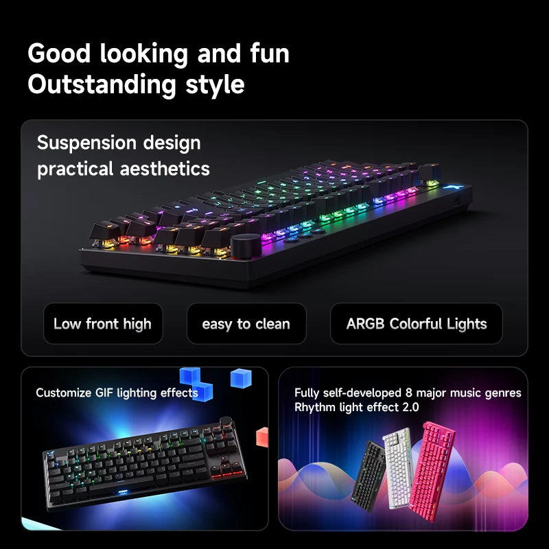 Wired 8K Gaming Keyboard 0.08ms Low Latency Black