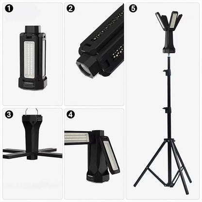 16000mAh Rechargeable Camping Light Telescopic LED Stand