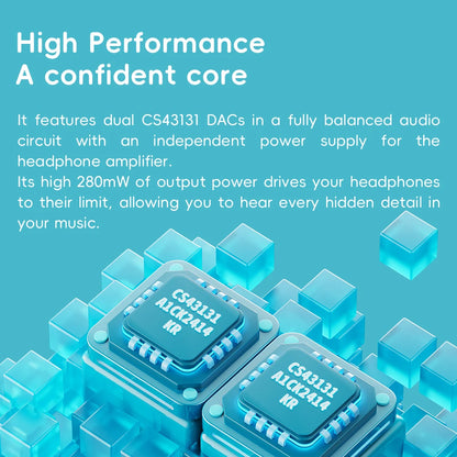 Portable HiFi Audio Player with Touchscreen and Dual DAC