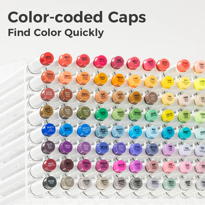 104 Dual Tip Brush & Chisel Sketching Markers